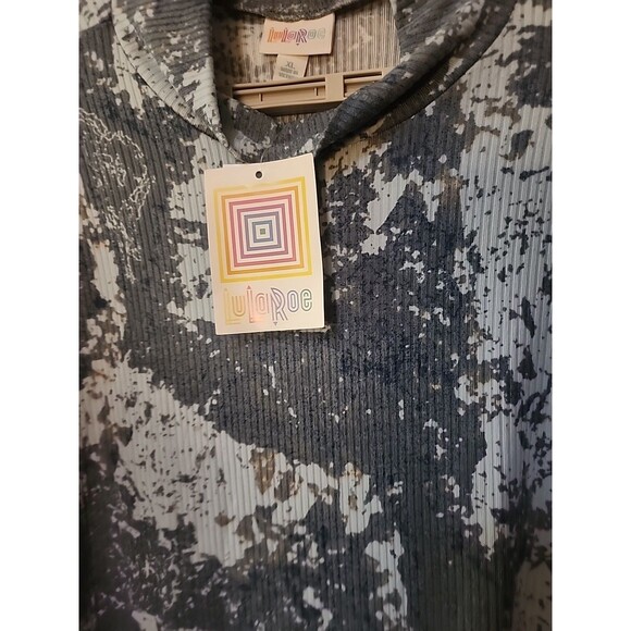 Lularoe Penelope Top XL Blue Gray Mock Turtleneck NWT Excellent B7 Long Sleeve - Picture 3 of 6